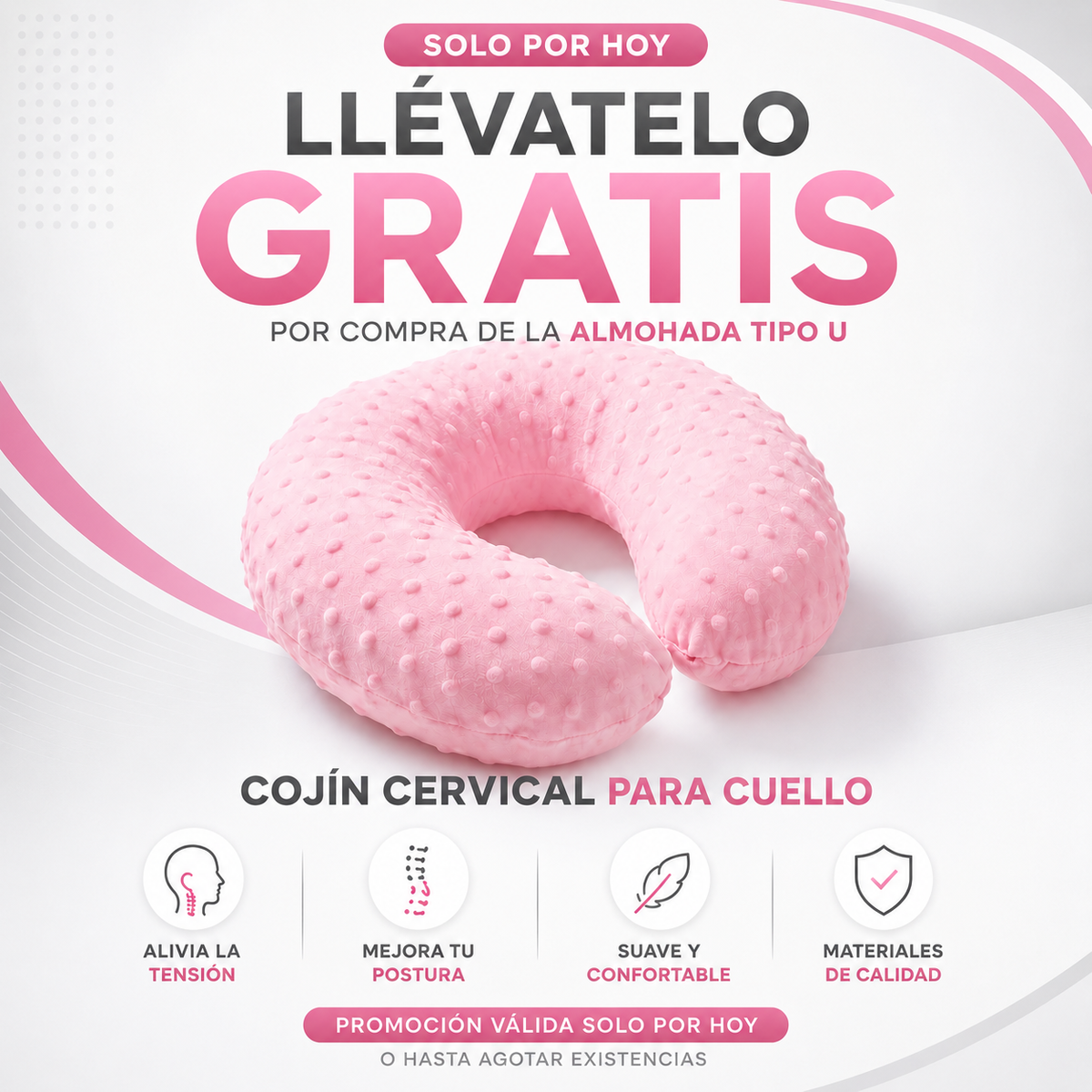 🔥 Almohada Ergonómica + Cojin Obsequio Gratis